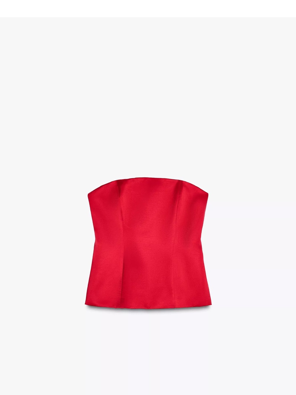 Strapless Red Satin Top - Picture 6 of 6